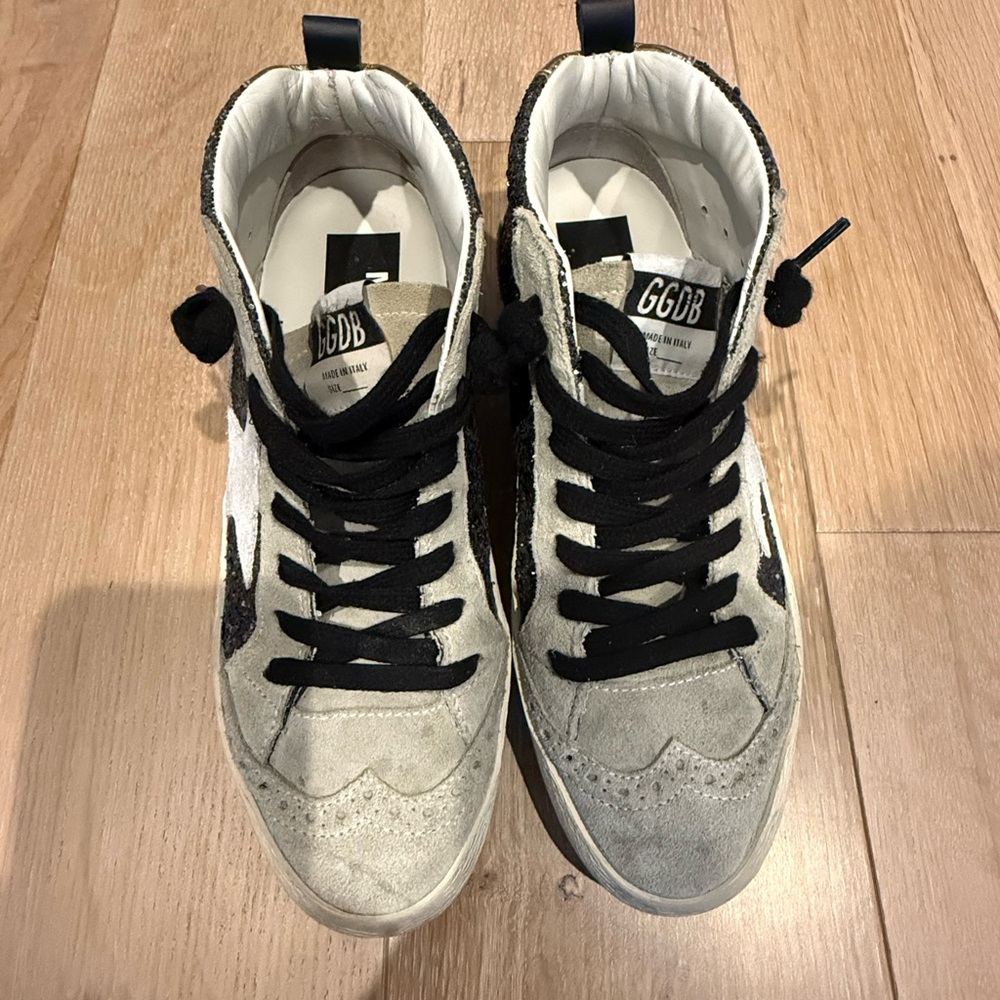 Golden Goose Deluxe Brand High-Top Sneakers - Black and White